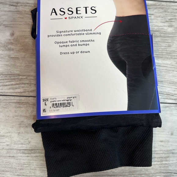 Assets Spanx Seamless Leggings Graphic Camo Pepper Grey Size Small , Large NWT - Picture 2 of 3